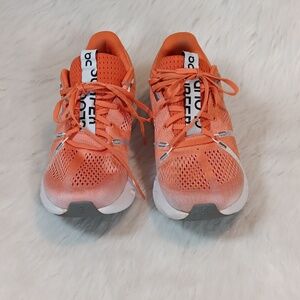 On Cloudsufer Running Shoe  Flame Orange/Gray Women Sz 9